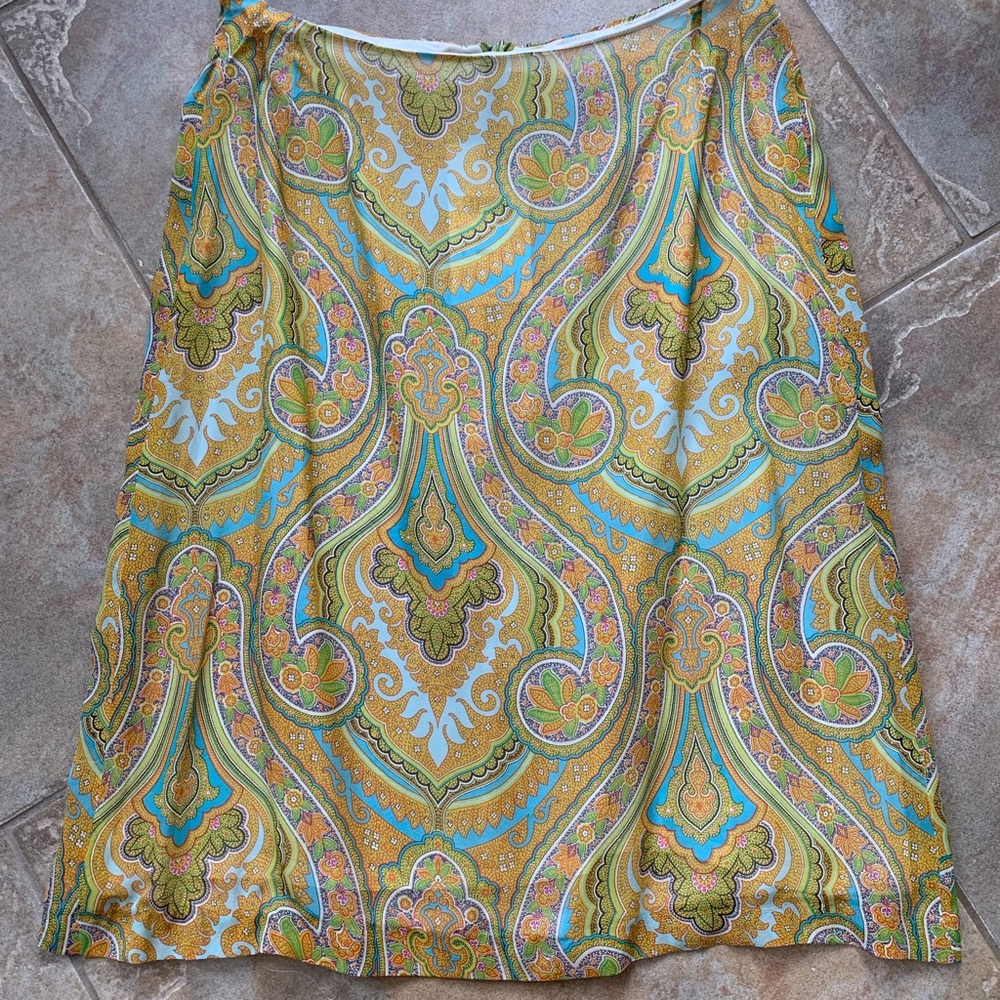 NWT Burberry y2k Silk Skirt in Beautiful pops of Color
